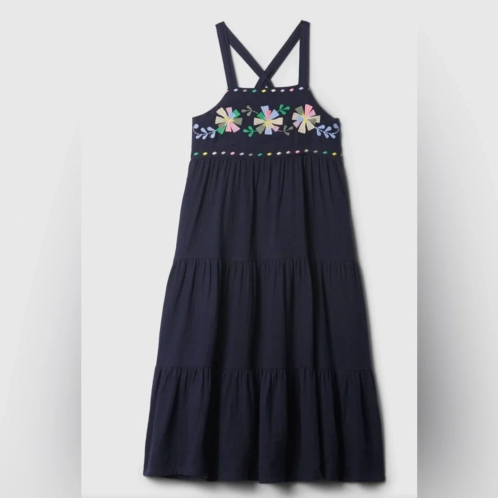 Gap Dress size XXL (14-16) Blue Embroidered Patterns NWT‎